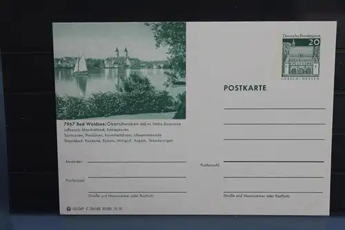 [Ansichtskarte] Bad Waldsee,  Bildpostkarte der Bundespost 1970. 