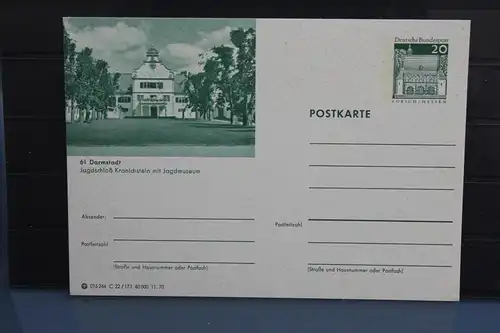 [Ansichtskarte] Darmstadt,  Bildpostkarte der Bundespost 1970. 