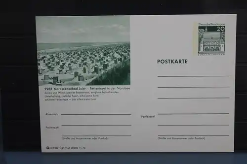 [Ansichtskarte] Juist,  Bildpostkarte der Bundespost 1970. 