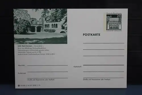 [Ansichtskarte] Gelnhausen,  Bildpostkarte der Bundespost 1970. 
