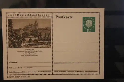 [Werbepostkarte] Bildpostkarte P 42 der Bundespost 1960: Wetzlar. 