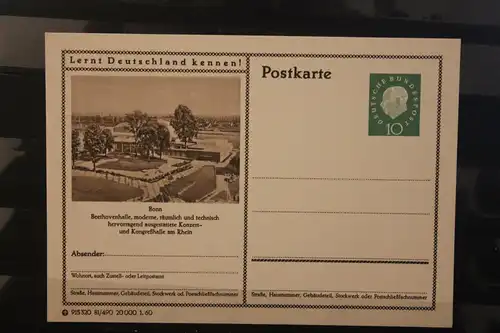 [Werbepostkarte] Bildpostkarte P 42 der Bundespost 1960: Bonn. 