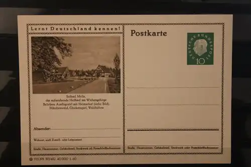 [Werbepostkarte] Bildpostkarte P 42 der Bundespost 1960: Melle. 
