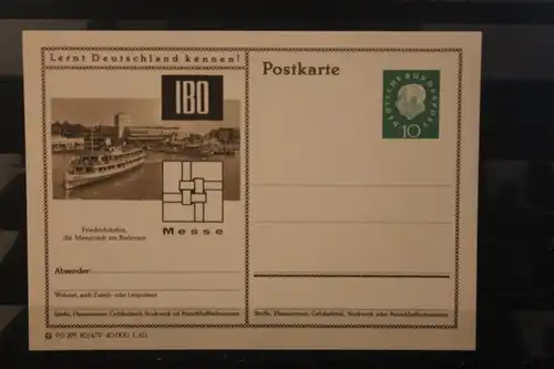 [Werbepostkarte] Bildpostkarte P 42 der Bundespost 1960: Friedrichshafen; IBO. 