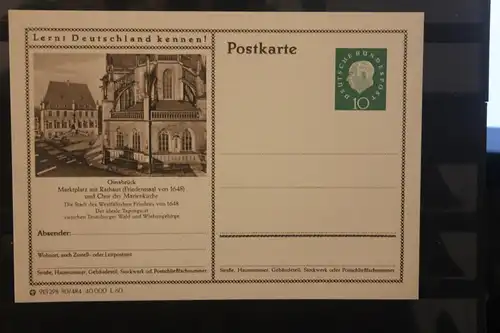 [Werbepostkarte] Bildpostkarte P 42 der Bundespost 1960: Osnabrück. 