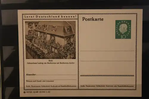 [Werbepostkarte] Bildpostkarte P 42 der Bundespost 1960: Bonn. 
