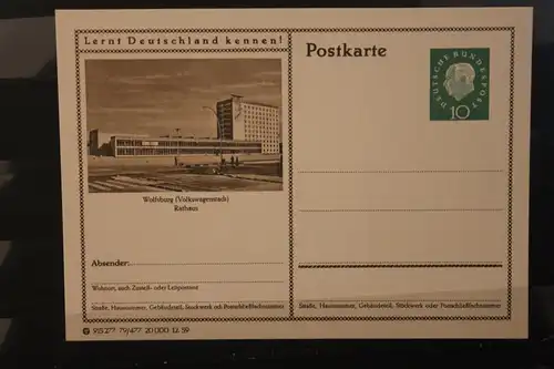 [Werbepostkarte] Bildpostkarte P 42 der Bundespost 1960: Wolfsburg. 