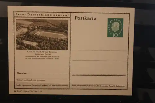 [Werbepostkarte] Bildpostkarte P 42 der Bundespost 1960: Gladbeck. 