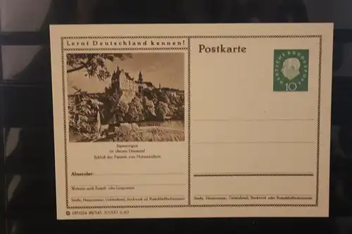 [Werbepostkarte] Bildpostkarte P 42 der Bundespost 1960: Sigmaringen. 
