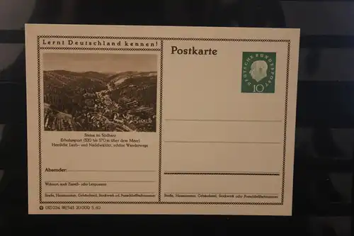 [Werbepostkarte] Bildpostkarte P 42 der Bundespost 1960: Steina. 