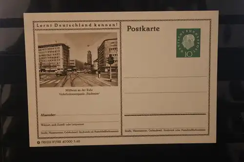 [Werbepostkarte] Bildpostkarte P 42 der Bundespost 1960: Mülheim. 