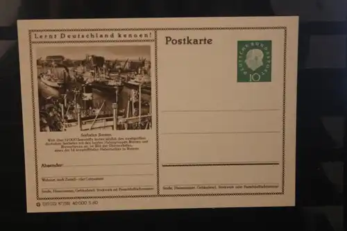 [Werbepostkarte] Bildpostkarte P 42 der Bundespost 1960: Bremen Bremerhaven. 