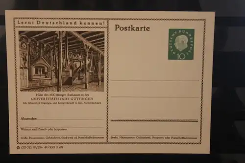 [Werbepostkarte] Bildpostkarte P 42 der Bundespost 1960: Göttingen. 
