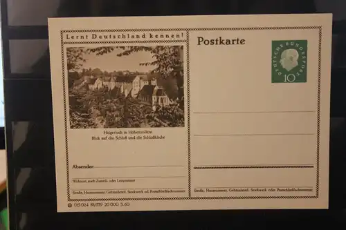 [Werbepostkarte] Bildpostkarte P 42 der Bundespost 1960: Haigerloch. 