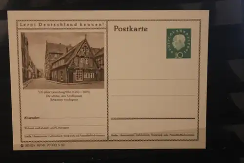 [Werbepostkarte] Bildpostkarte P 42 der Bundespost 1960: Lauenburg. 