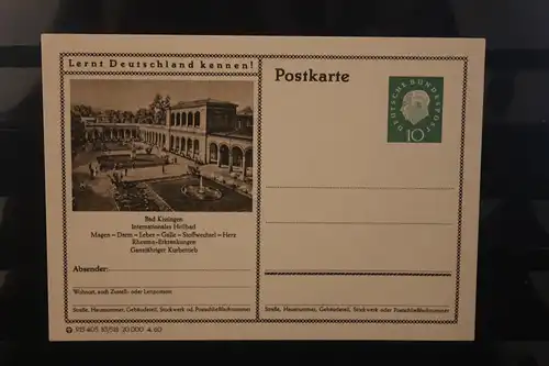 [Werbepostkarte] Bildpostkarte P 42 der Bundespost 1960: Bad Kissingen. 