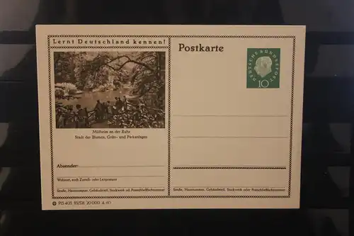 [Werbepostkarte] Bildpostkarte P 42 der Bundespost 1960: Mülheim. 