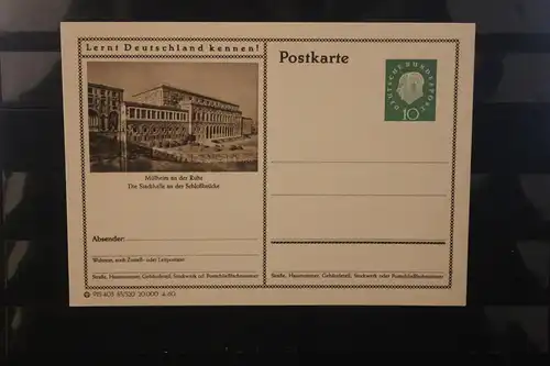 [Werbepostkarte] Bildpostkarte P 42 der Bundespost 1960: Mülheim. 