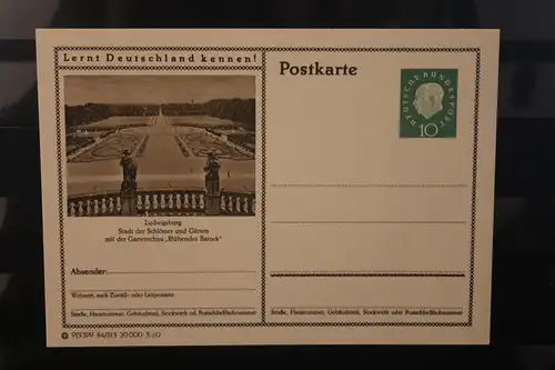 [Werbepostkarte] Bildpostkarte P 42 der Bundespost 1960: Ludwigsburg. 
