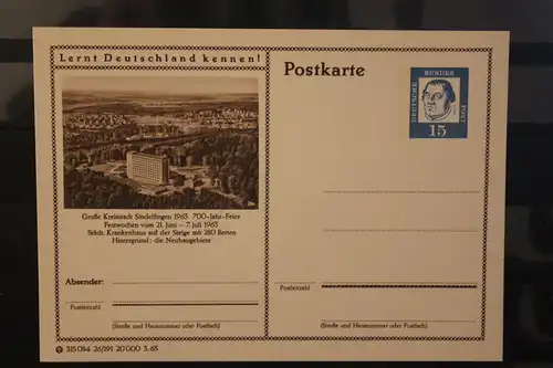 [Werbepostkarte] Bildpostkarte P 81 der Bundespost 1963: Sindelfingen. 