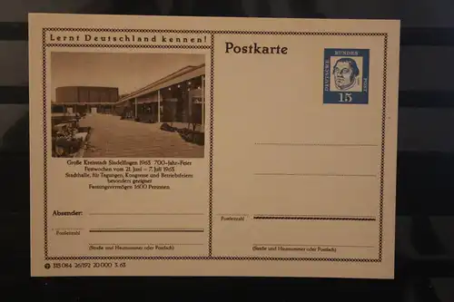 [Werbepostkarte] Bildpostkarte P 81 der Bundespost 1963: Sindelfingen. 