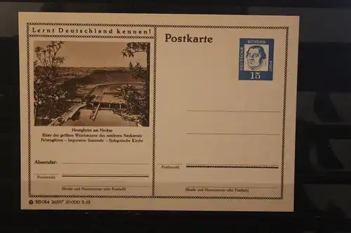 [Werbepostkarte] Bildpostkarte P 81 der Bundespost 1963: Hessigheim. 