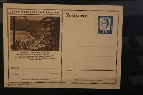 [Werbepostkarte] Bildpostkarte P 81 der Bundespost 1963: Riefensbeek-Kamschlacken. 