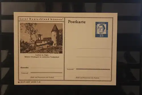 [Werbepostkarte] Bildpostkarte P 81 der Bundespost 1963: Leutkirch. 
