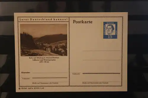 [Werbepostkarte] Bildpostkarte P 81 der Bundespost 1963: Altenau. 
