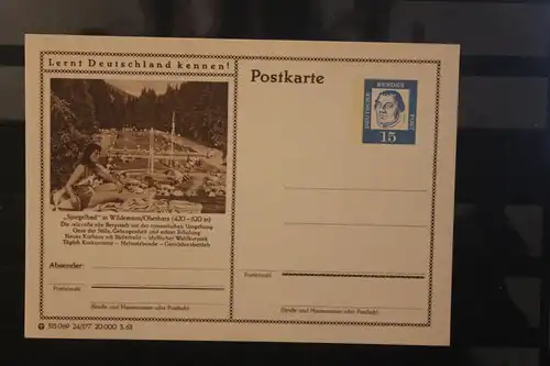 [Werbepostkarte] Bildpostkarte P 81 der Bundespost 1963: Wildemann/Oberharz. 