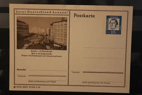 [Werbepostkarte] Bildpostkarte P 81 der Bundespost 1963: Bochum. 