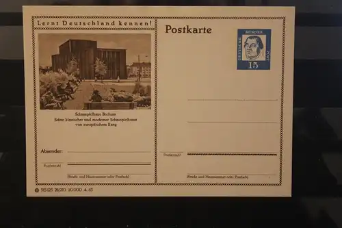 [Werbepostkarte] Bildpostkarte P 81 der Bundespost 1963: Bochum. 