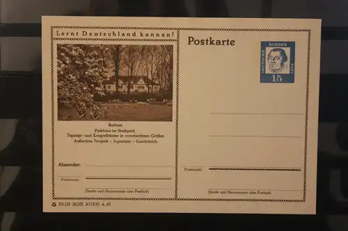 [Werbepostkarte] Bildpostkarte P 81 der Bundespost 1963: Bochum. 