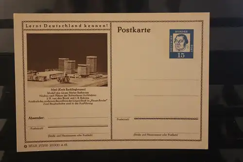 [Werbepostkarte] Bildpostkarte P 81 der Bundespost 1963: Marl. 