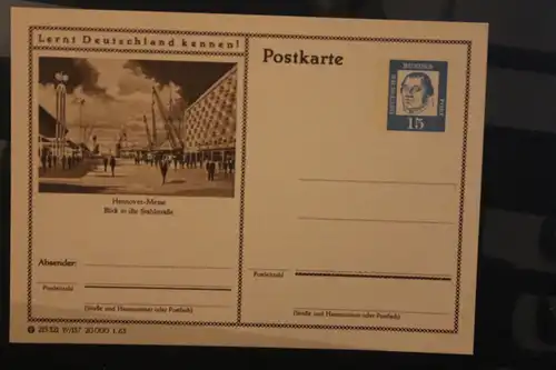 [Werbepostkarte] Bildpostkarte P 81 der Bundespost 1963: Hannover. 