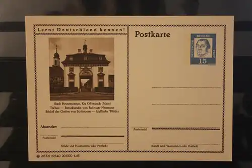 [Werbepostkarte] Bildpostkarte P 81 der Bundespost 1963: Heusenstamm. 