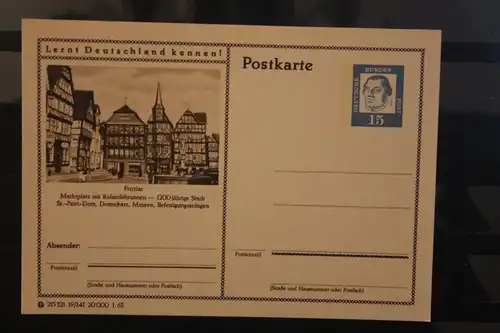 [Werbepostkarte] Bildpostkarte P 81 der Bundespost 1963: Fritzlar. 