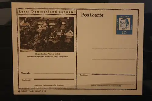 [Werbepostkarte] Bildpostkarte P 81 der Bundespost 1963: Wanne-Eickel. 