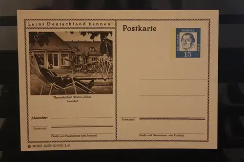 [Werbepostkarte] Bildpostkarte P 81 der Bundespost 1963: Wanne-Eickel. 