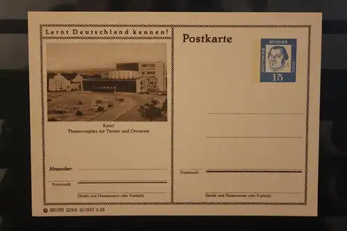 [Werbepostkarte] Bildpostkarte P 81 der Bundespost 1963: Kassel. 