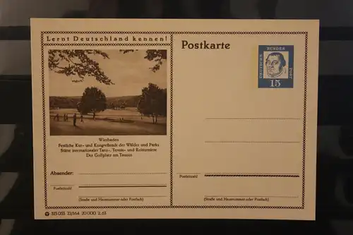 [Werbepostkarte] Bildpostkarte P 81 der Bundespost 1963: Wiesbaden. 