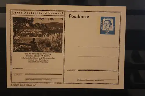 [Werbepostkarte] Bildpostkarte P 81 der Bundespost 1963: Braunlage. 