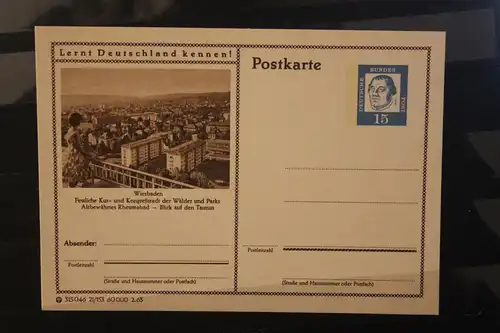 [Werbepostkarte] Bildpostkarte P 81 der Bundespost 1963: Wiesbaden. 