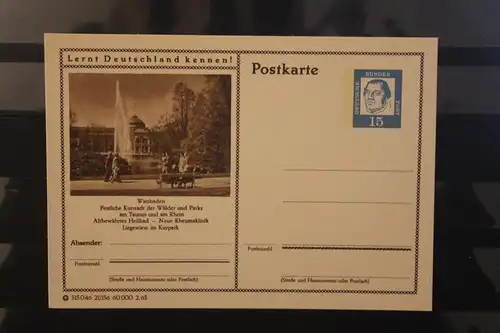 [Werbepostkarte] Bildpostkarte P 81 der Bundespost 1963: Wiesbaden. 