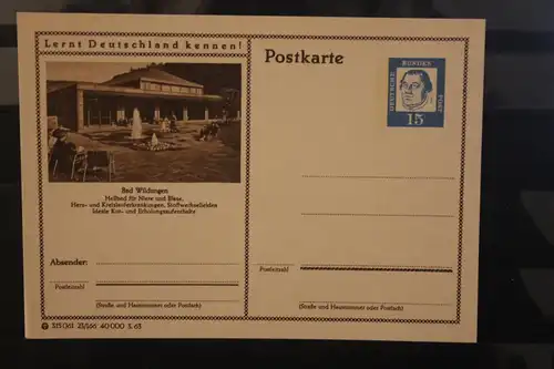 [Werbepostkarte] Bildpostkarte P 81 der Bundespost 1963: Bad Wildungen. 