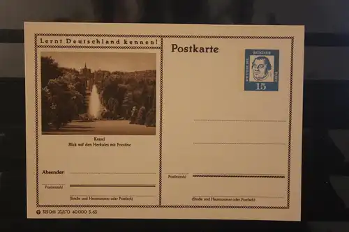 [Werbepostkarte] Bildpostkarte P 81 der Bundespost 1963: Kassel. 