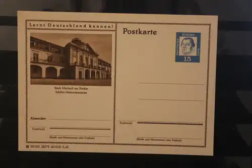 [Werbepostkarte] Bildpostkarte P 81 der Bundespost 1963: Marburg. 