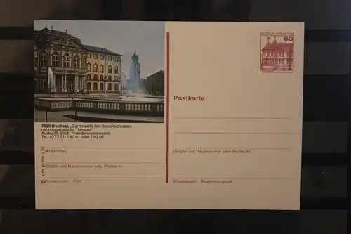 [Werbepostkarte] Bildpostkarte P 138; Teilserie "I" der Bundespost 1983:  Bruchsal. 