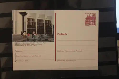[Werbepostkarte] Bildpostkarte P 138; Teilserie "I" der Bundespost 1983:  Mainz. 