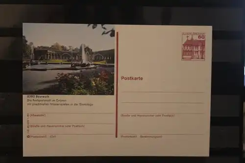 [Werbepostkarte] Bildpostkarte P 138; Teilserie "I" der Bundespost 1983: Bayreuth. 